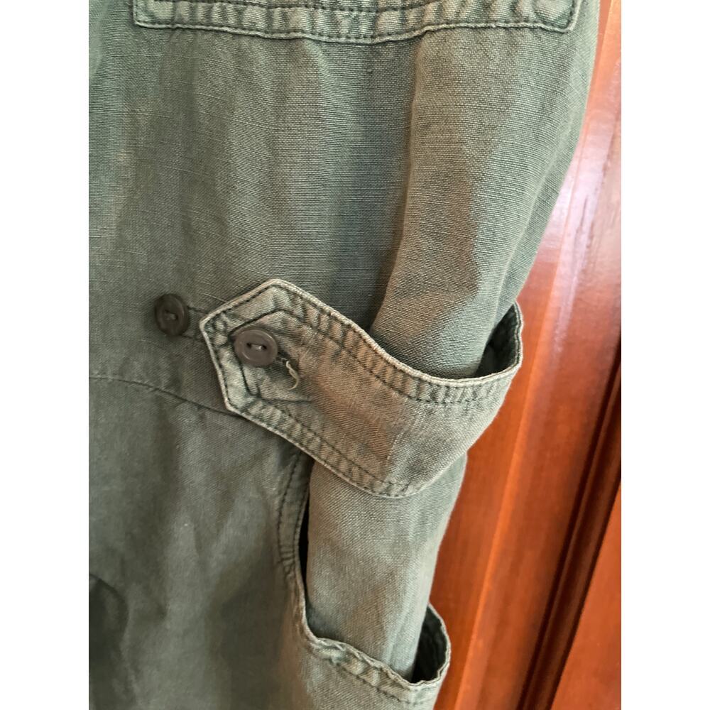 YFB Young Broke Fabulous Hudson Linen Blend Marine Green Utility style M - Picture 4 of 7